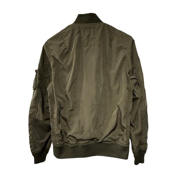 Alpha Industries M Bomber Flight Jacket MA-1 T-Shirt Liner Slim Japan Army Green - Picture 2 of 10
